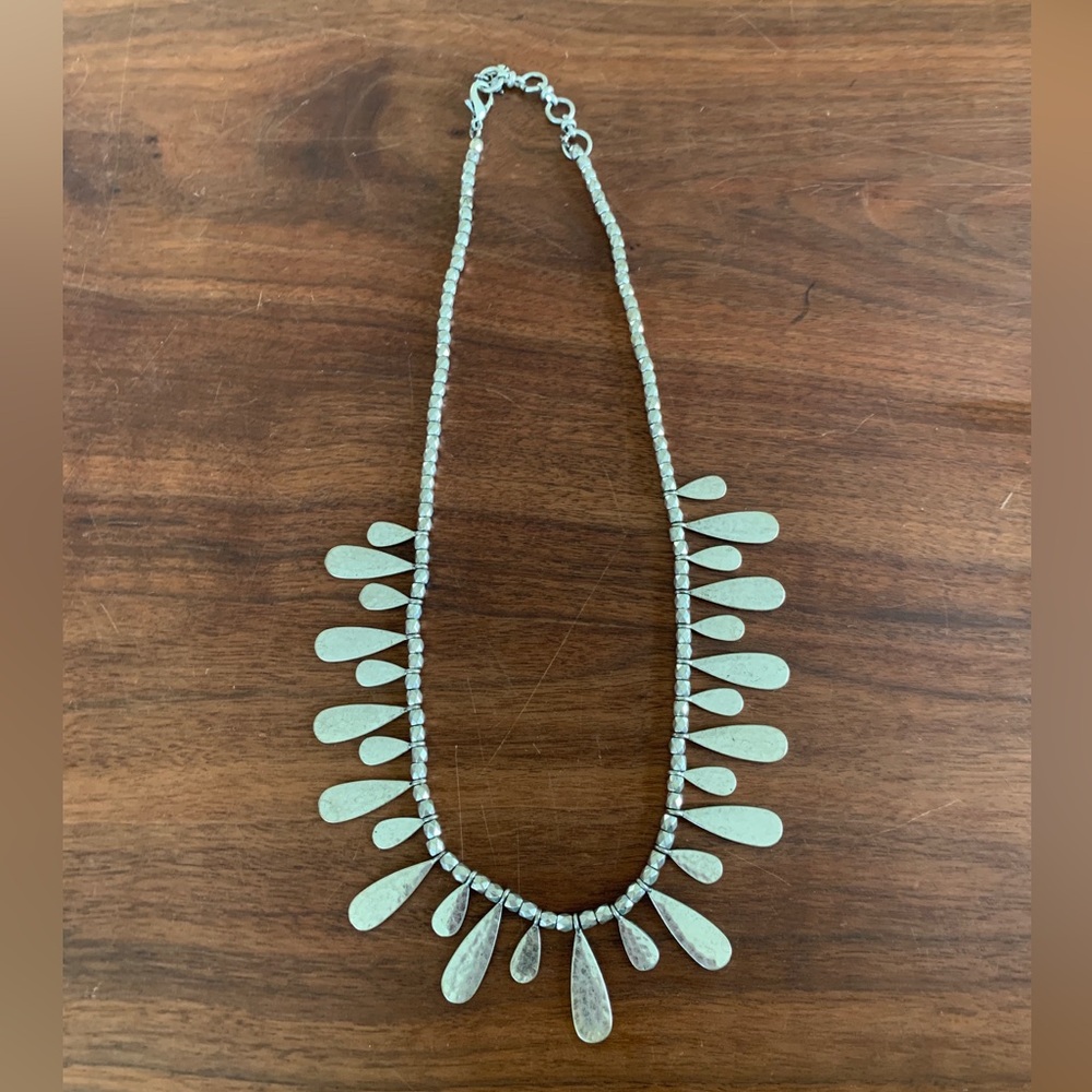 Lucky Brand silver teardrop necklace